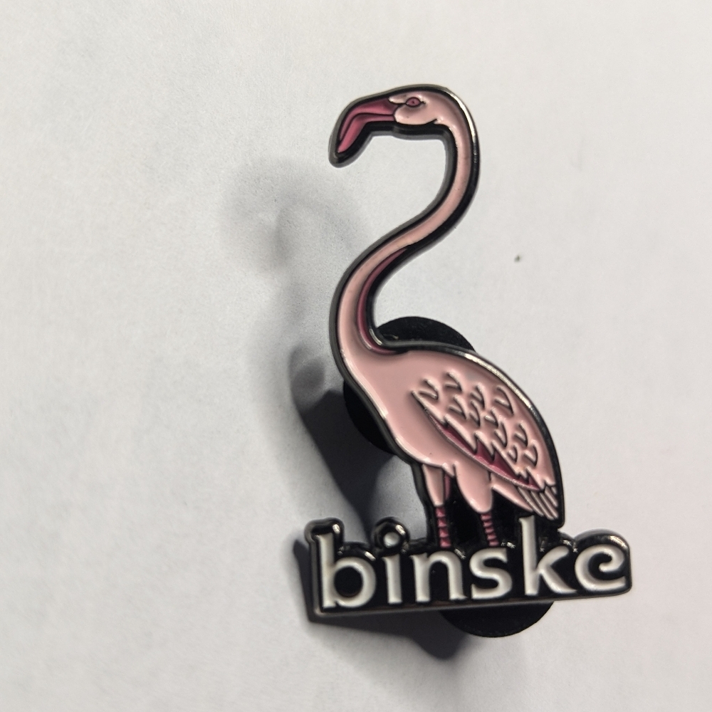 Binske Cannabis Pink Flamingo Pin